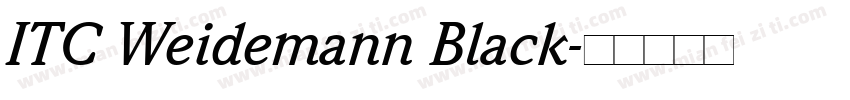 ITC Weidemann Black字体转换